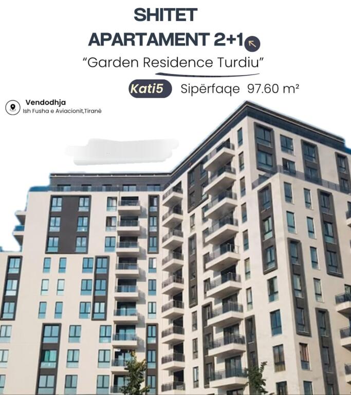 Shitet Apartament 2+1 – Garden Residence Turdiu