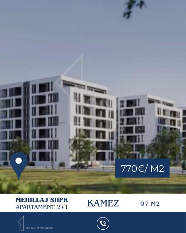 Apartament 2+1 per shitje Kamez