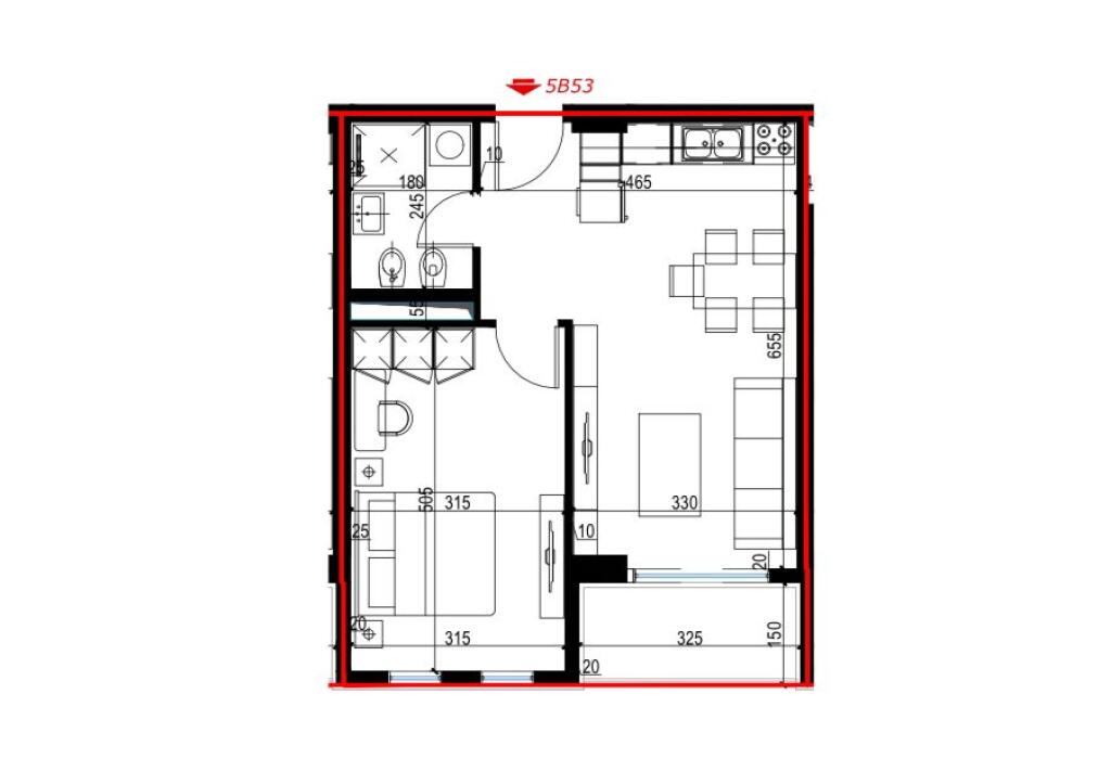 Shitet apartament 1+1 tek Universcity