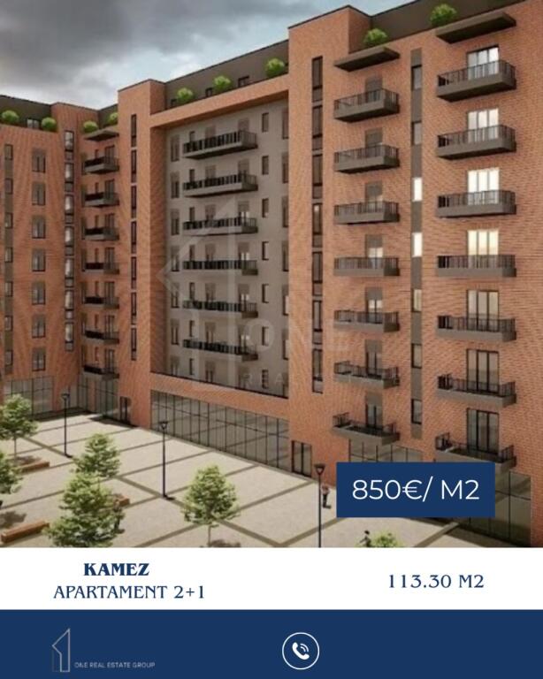 Shitet apartament 2+1 Kamez