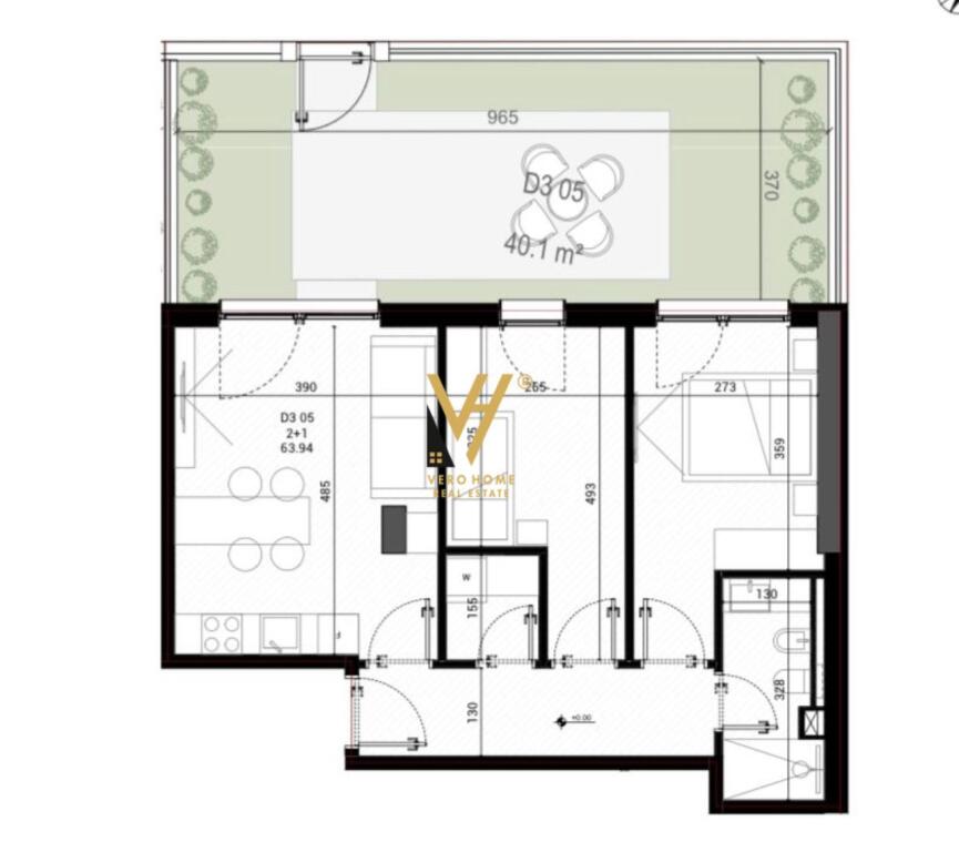 SHITET APARTAMENT 2+1 NE MJULL BATHORE, PARK HOUSE