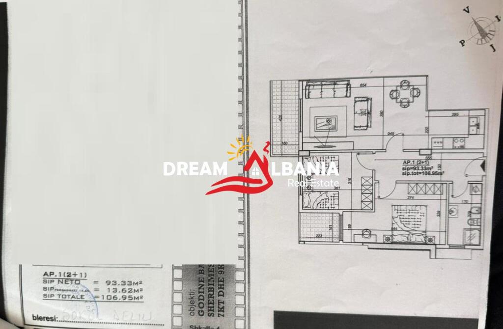 2+1 apartment for sale in Astir near Villa L in Tirana (ID 41212047)