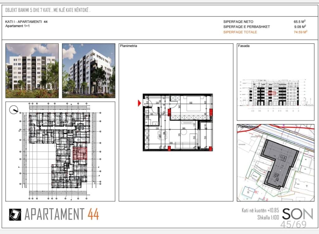Apartment 1+1 for sale - Paskuqan, "Isa Boletini" High School
