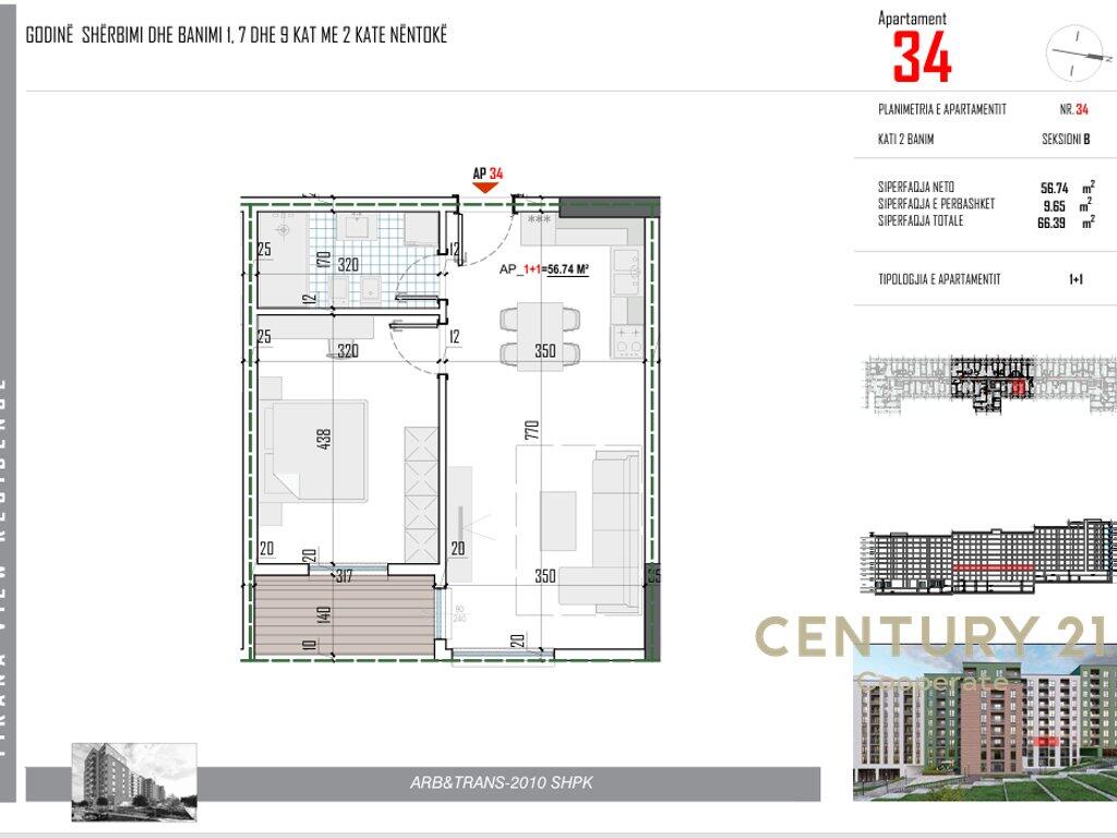 ESCLUSIVO! VENDIAMO APPARTAMENTO DI FRONTE A VIA 5 - MAJI &amp; VICINO AL NUOVO BOULEVARD A PASKUQAN-73,000 €