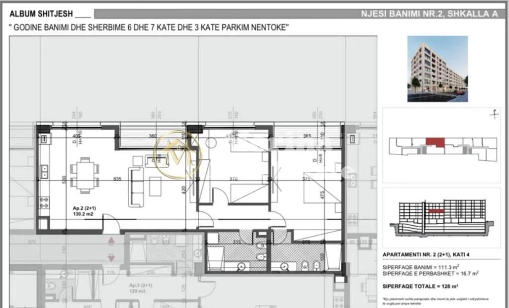 Shitet, Apartament 2+1, Bulevardi i Ri , 204.800 Euro