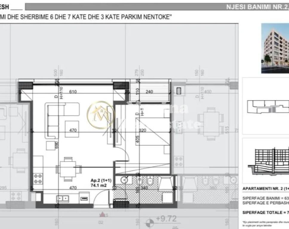 Shitet Apartament 1+1, Bulevardi i Ri, 121.920 Euro.