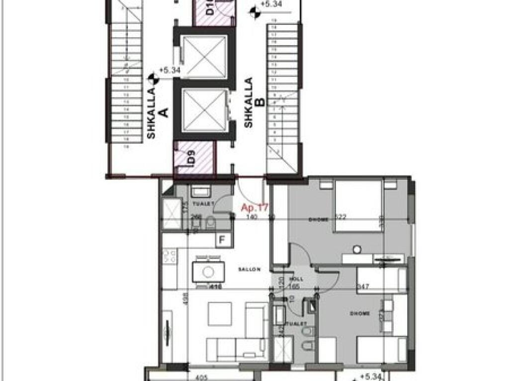 Apartment 2+1 for sale, Kodra e Diellit
