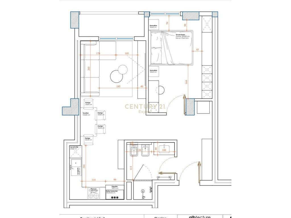 SHESIM APARTAMENT 1+1 NE BULEVARDIN E RI TIRANE !!!