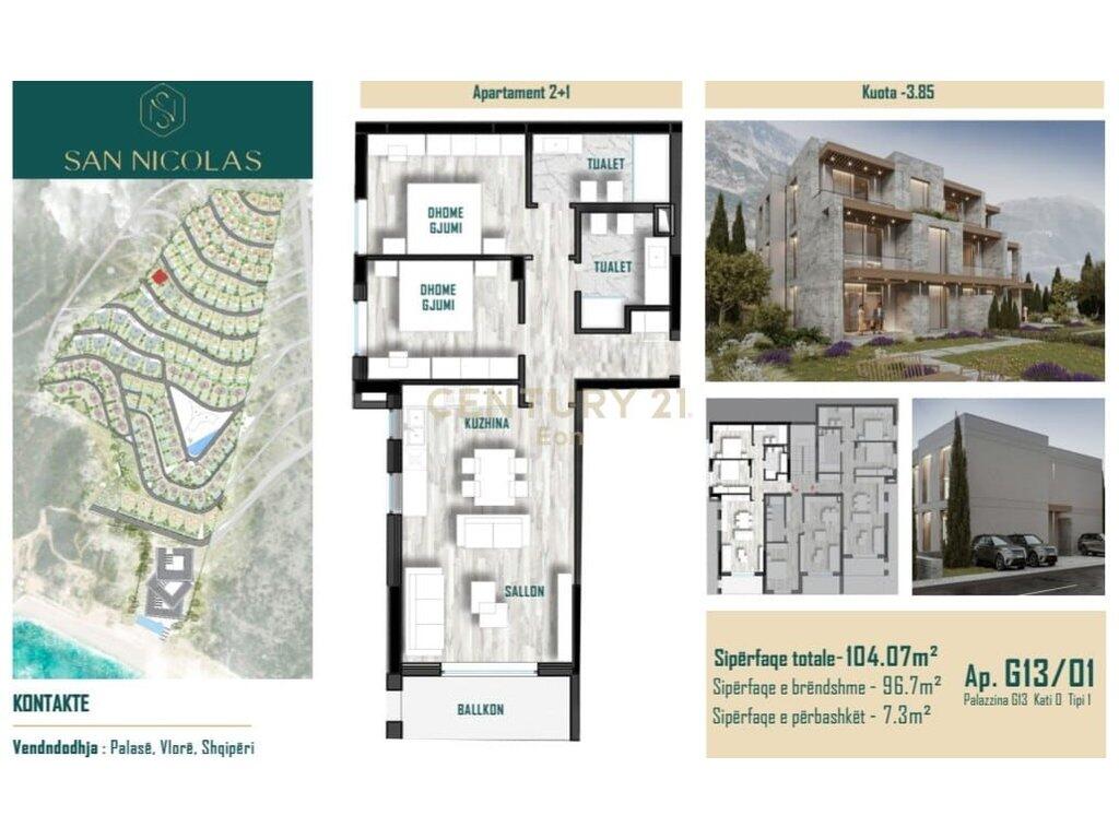 APARTMENT 2+1 WITH YARD IN SAN NICOLAS, PALASE, VLORE !