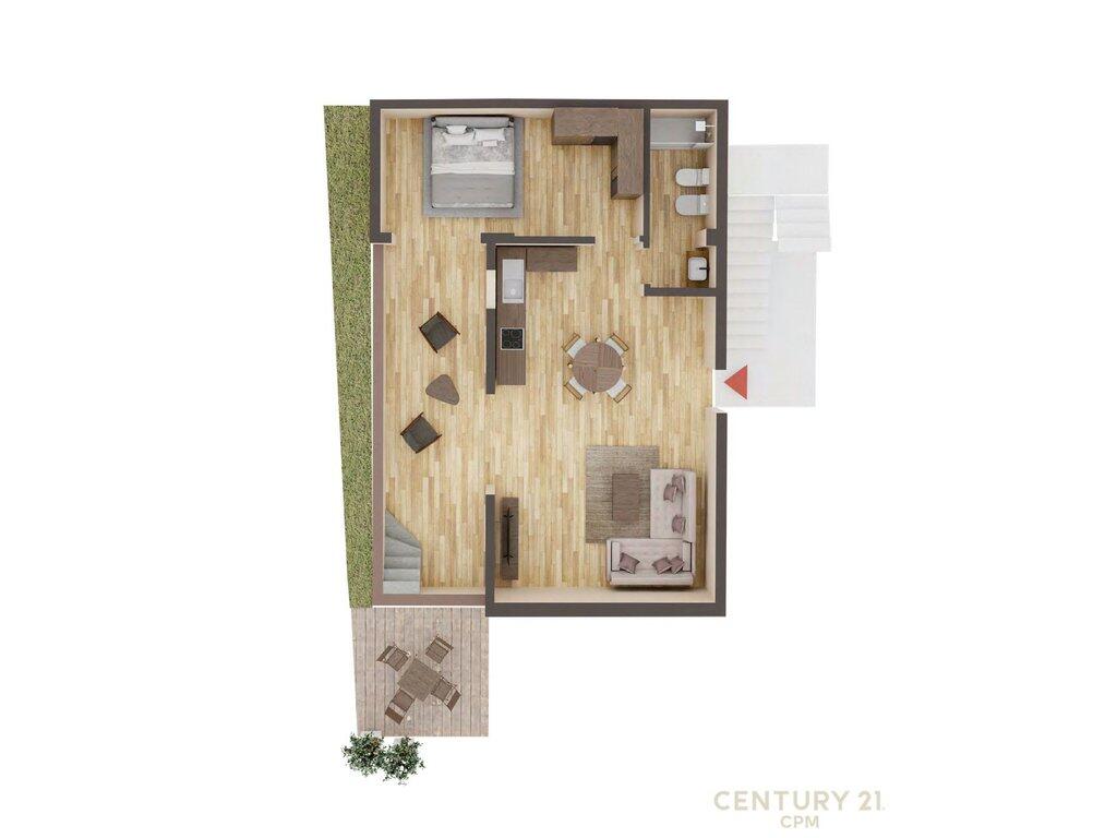 In Residence Stone Village 2, In Qeparo, Apartment 1+1 for sale.
