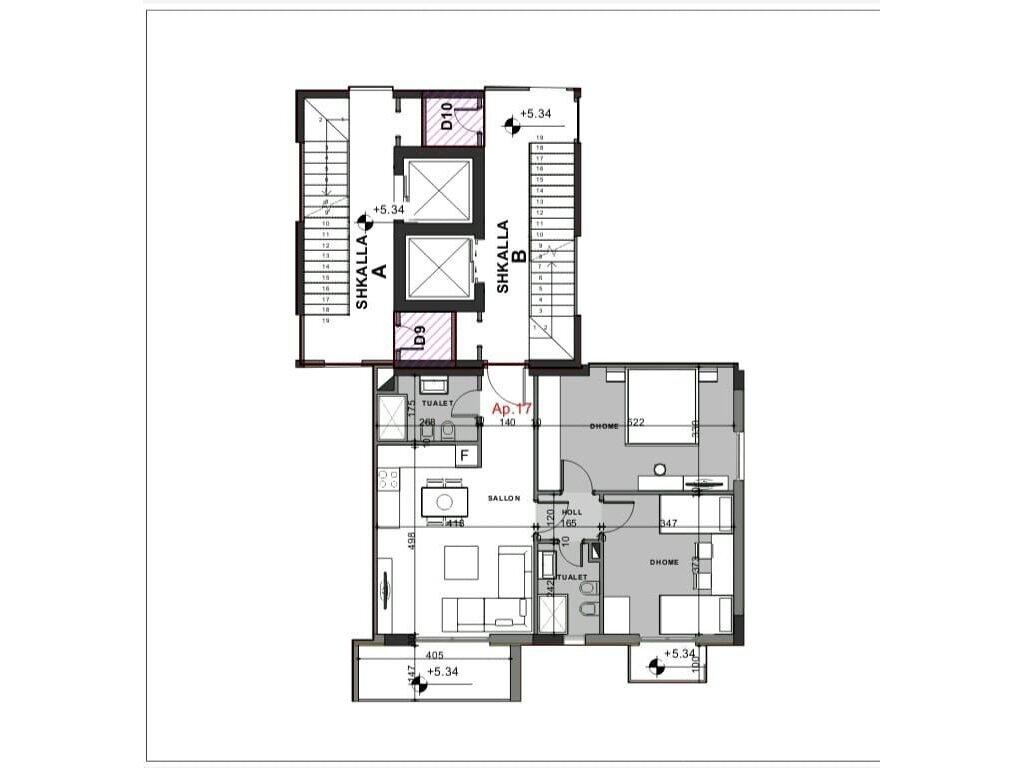 For sale, Apartment 2+1, Kodra e Diellit, Together with Parking Space, Tirana