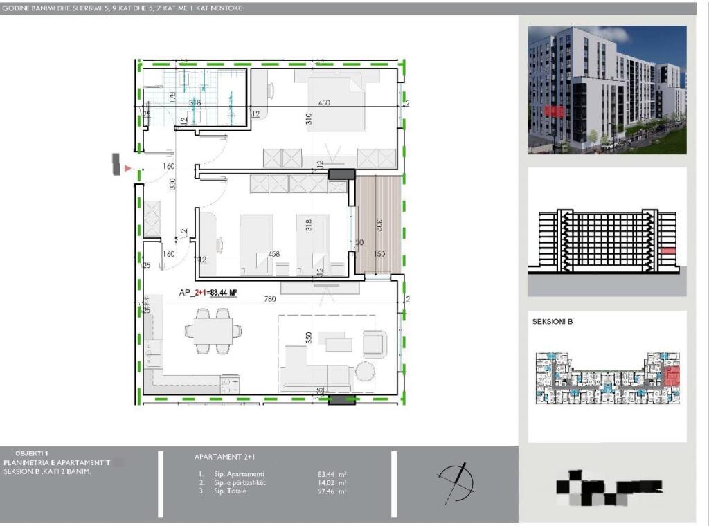 Apartment 2+1 for Sale - Kamez, Rrethi Ullirit