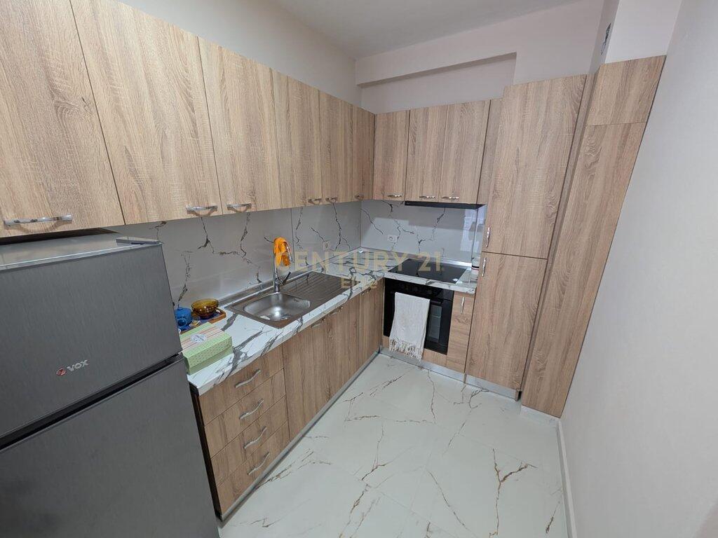 Apartment 1+1 with parking space for rent on Durres Street.