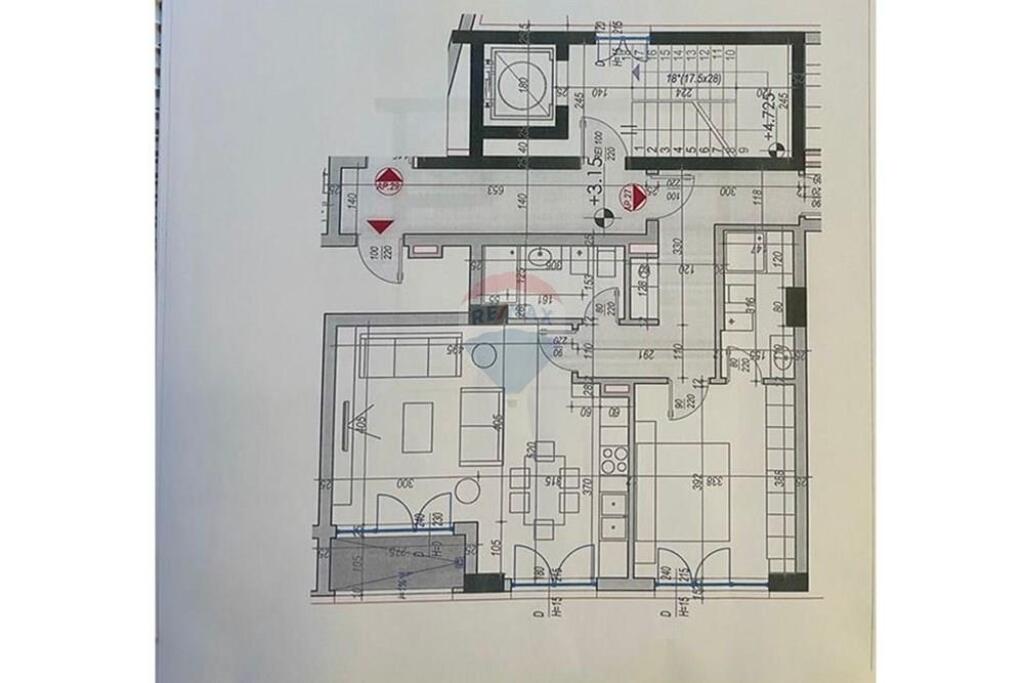 APPARTAMENTO 2+1+2 IN VENDITA KODRA E DIELLIT 1