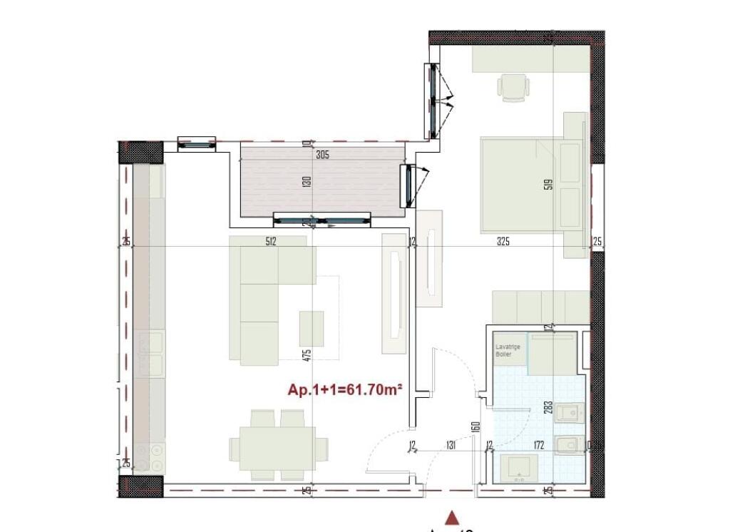 Paskuqan – shumë pranë Unazës së Madhe, Apartament 1+1 për Shitje – RINGSIDE RESIDENCES! -78,400 €