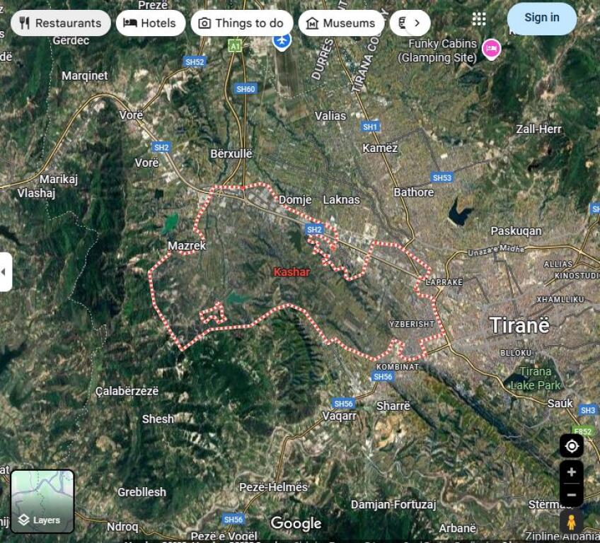 Land for sale in Mamez, Kashar Tirana (ID 4191174)