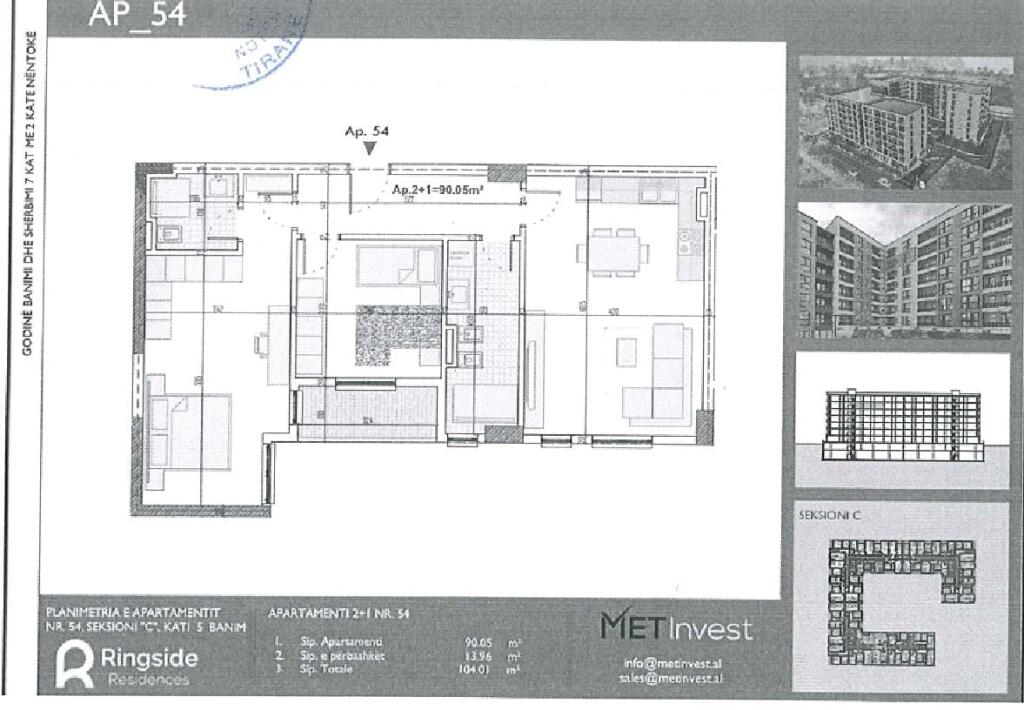 !! OAKZION - Ap. 2+1+2 - Paskuqan, RingSide - 970€/m²