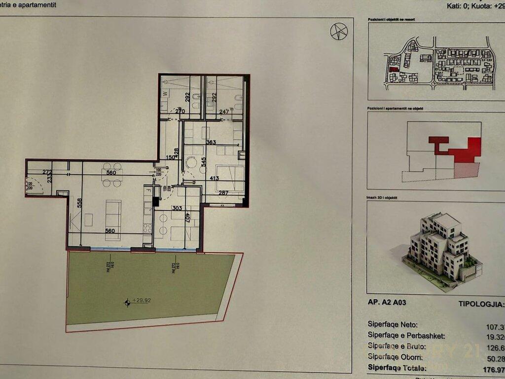 Shitet apartament 2+1 me oborr privat në resortin më të ri në Rivierën Shqiptare Square Village, Santorini 2! 485,408 €