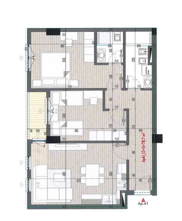 Shitet apartament 2+1 tek Univers City