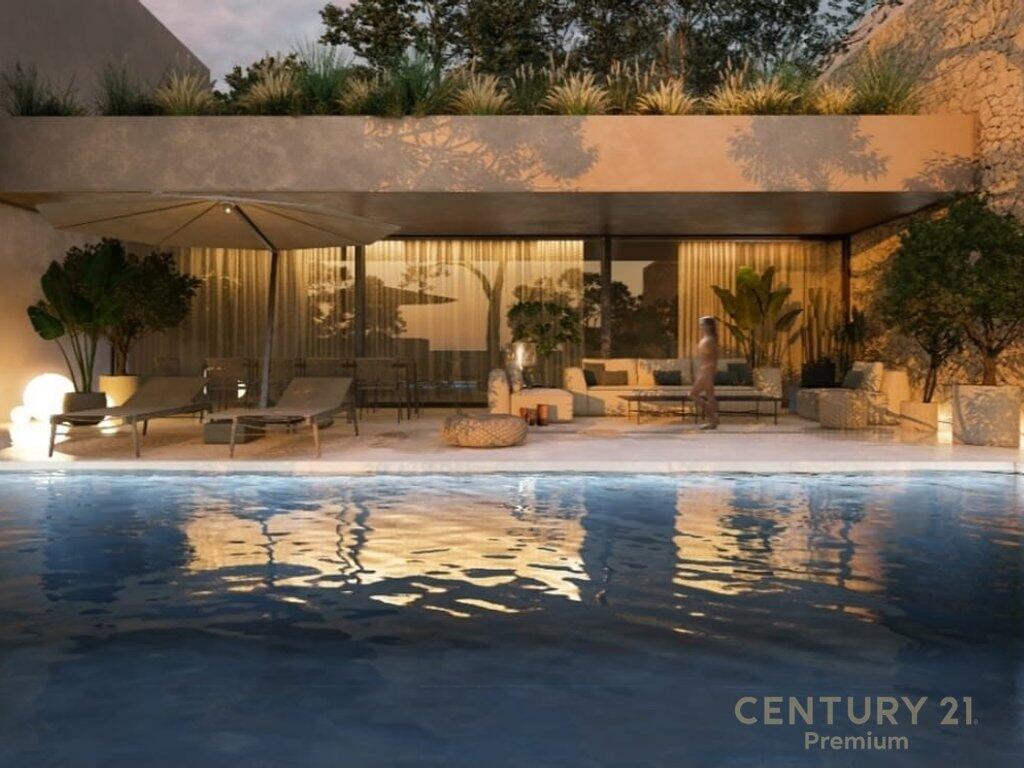 Shitet apartament 2+1 me oborr privat në resortin më të ri në Rivierën Shqiptare Square Village, Santorini 2! 485,408 €