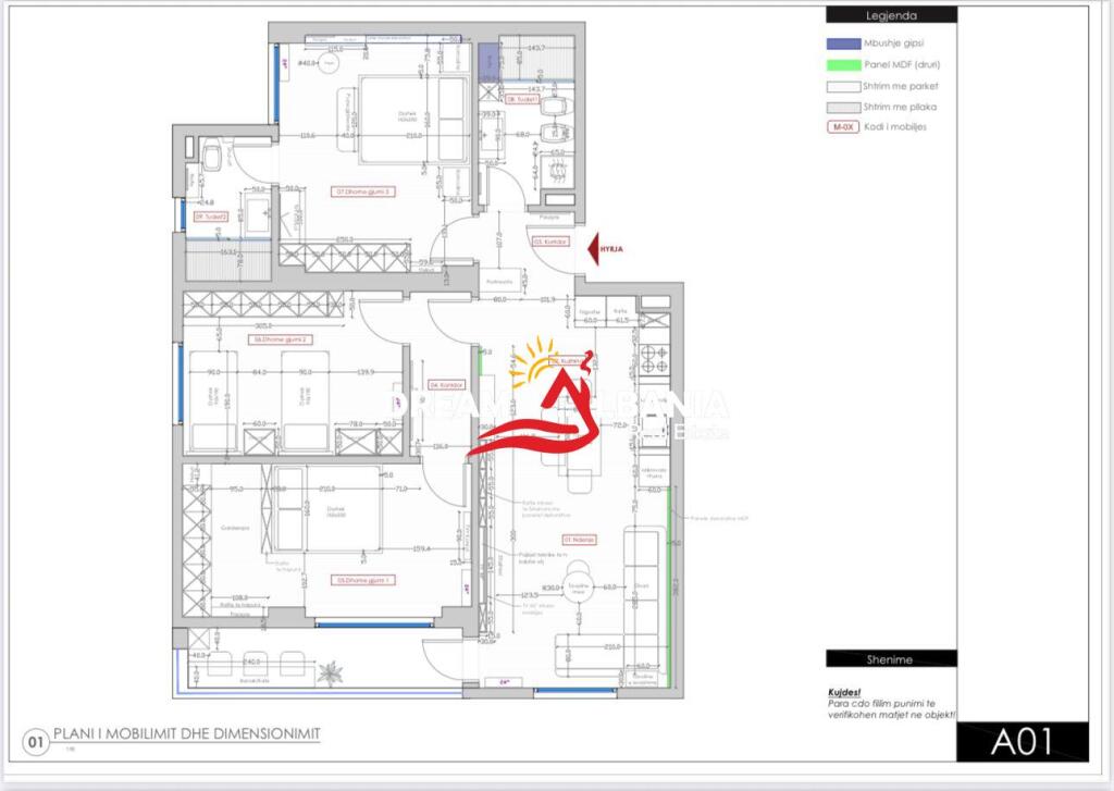 Appartamento 3+1+2 +Balcone +Posto Auto in vendita a Paskuqan – Tirana (ID 4131469)