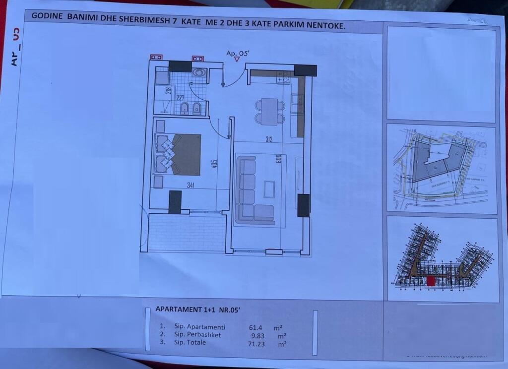 Apartament 1+1 ne shitje ne Pallat te Ri ne Ndertim ne zonen e 5 Majin ne Tirane(ID 41111138)