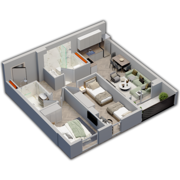 Shitet Apartament 2+1, Univers City, Tiranë