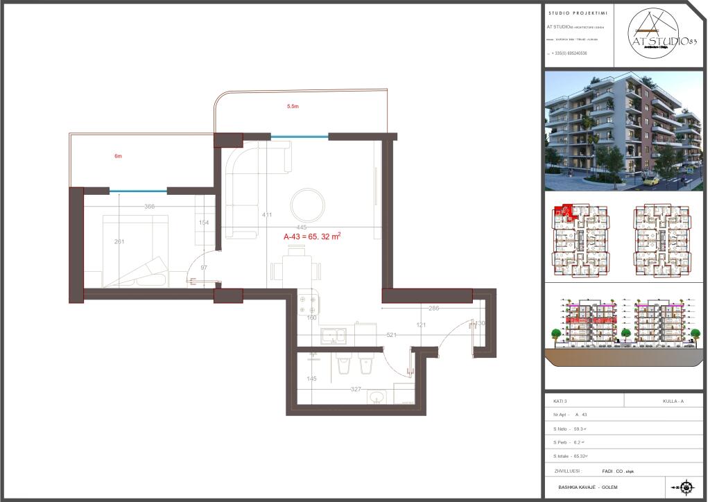Apartment 1 +1 for sale in Golem