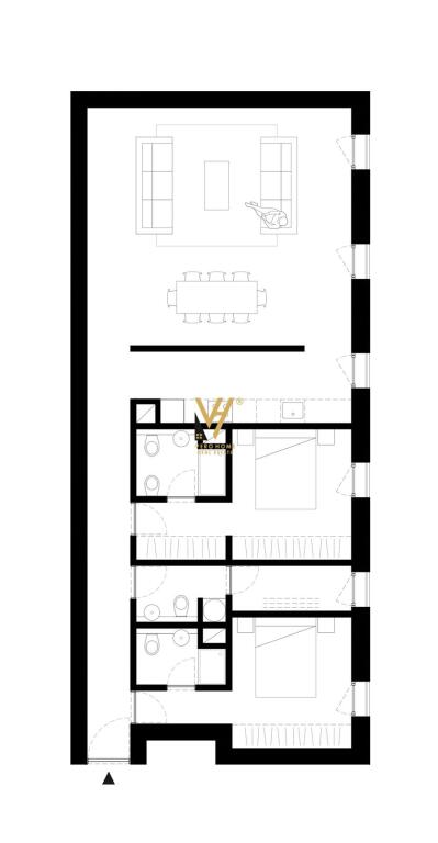 SHITET APARTAMENT 2+1+2 TE LONGHILL RESIDENCE 263.000 EURO