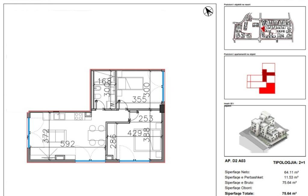 SHITET APARTAMENT 2+1, DHERMI