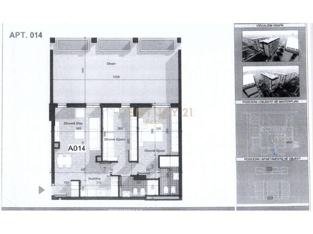 Apartament 2+1 në shitje te Qendra Tregtare QTU -Univers City, Tiranë