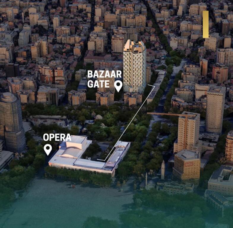 🏙️ APPARTAMENTO 1+1 IN VENDITA – Torre Bazaar Gate, Centro, Tirana