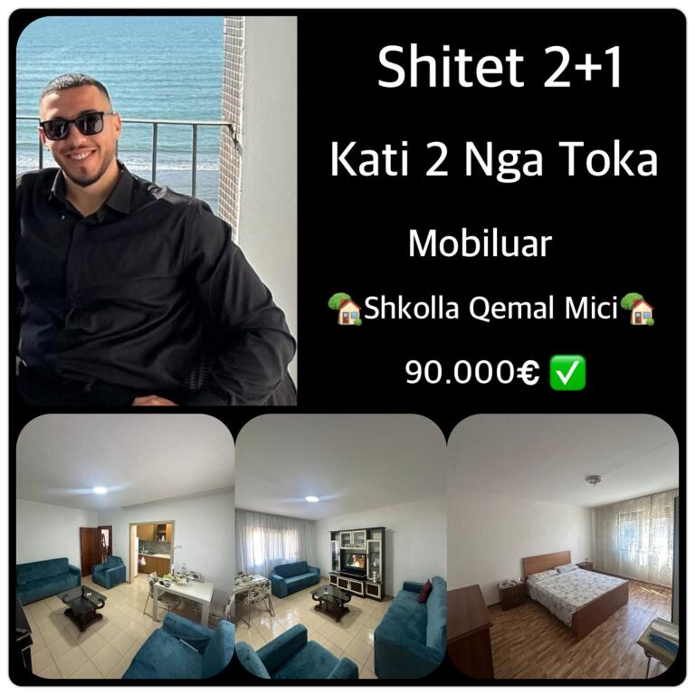 Shitet Apartament 2+1❌ULET CMIMI❌ 90.000€ ✅📍Lagja 16 ,Shkolla Qemal Mici