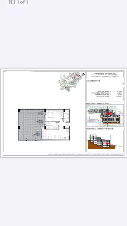 Appartamento 2+1 in vendita presso Kodra e Diellit