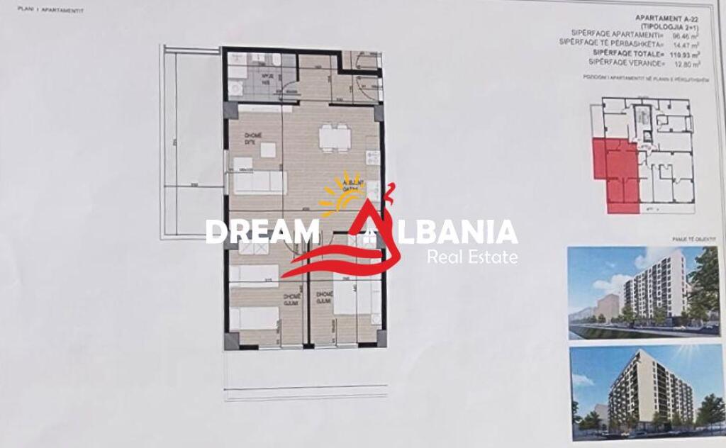 Apartament 1+1 Ne Shitje Te Fusha E Aviacionit (ID 41111144)