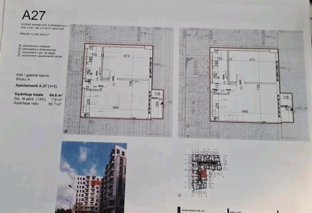 Vendesi in vendita 1+1 in via Dibres, adiacente a Amerikan 2