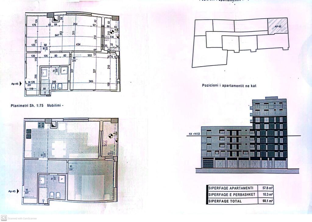 Shitet Apartament 1+1 - Prane Bulevardit te Ri