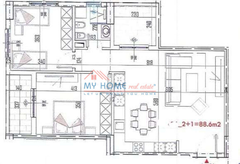 Apartament 2+1 ne Shitje ne Paskuqan Tirane