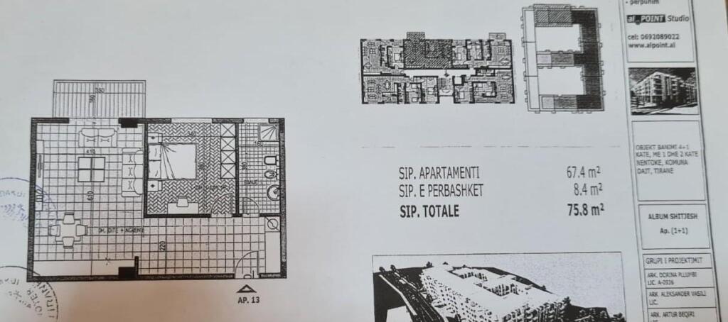 1+1 apartment for sale in Fresk, Ramazan Gaxheri street, MGB Residence