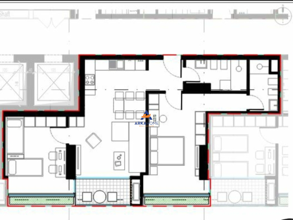 FOR SALE APARTMENT 2+1+BALCONY "LION RESIDENCE 2, DRITAN HOXHA STREET" 228,000 EURO.