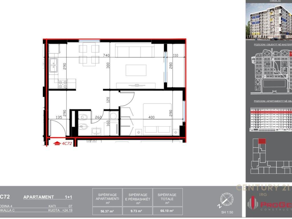 APARTAMENT 1+1+Post Parkimi Univers City