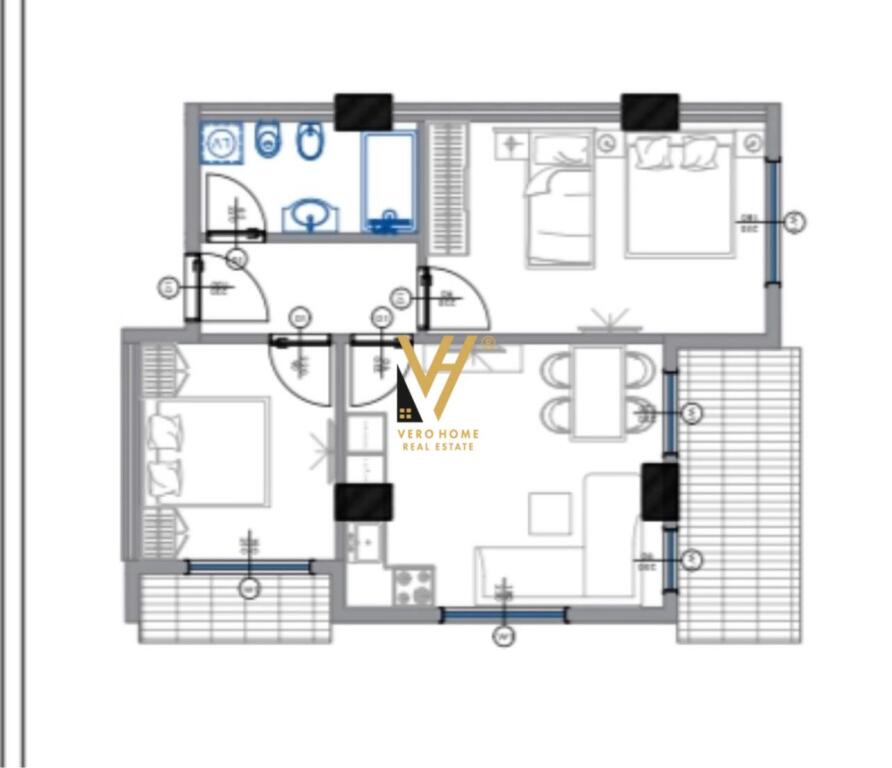 IN VENDITA APPARTAMENTO 2+1+2 BLK A BLUE HORIZON, QERRET 103.000 EURO