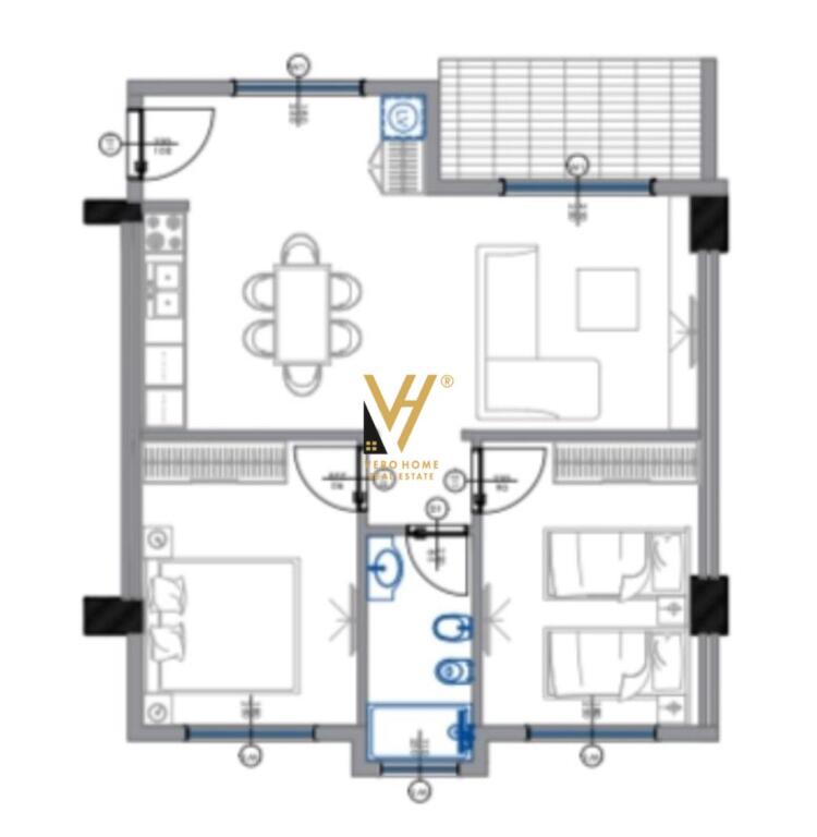 VENDESI APPARTAMENTO 2+1 IN BLUE HORIZON, QERRET 112.000 EURO