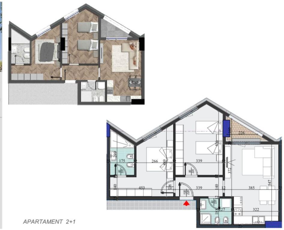VENDESI APPARTAMENTO 2+1 LAPRAKE 170.000 EURO