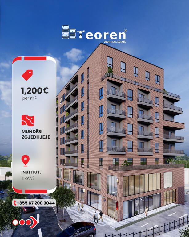 Apartments 1+1 and 2+1 for sale in Institut, Tirana