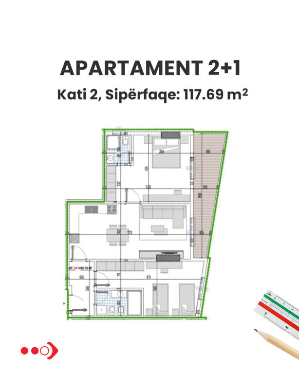 Apartments 1+1 and 2+1 for sale in Institut, Tirana