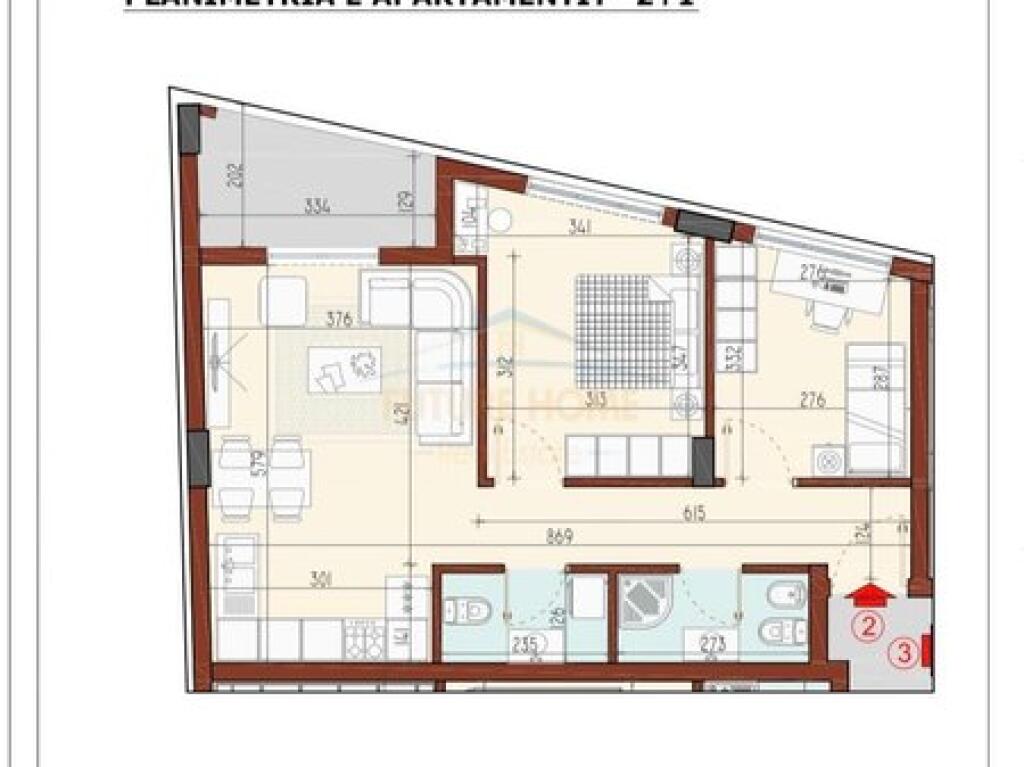 Shitet, Apartament 2+1+Post Parkimi, 21 Dhjetori