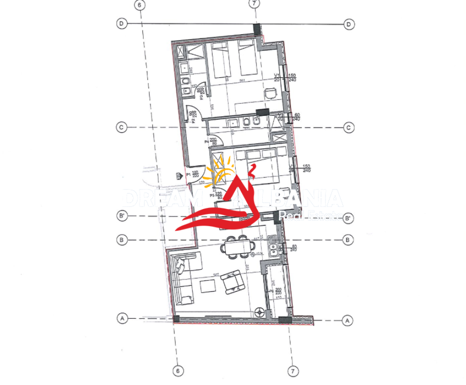 Appartamento 2+1 in vendita vicino alla strada Siri Kodra presso New Corner Residence a Tirana (ID 41211624)