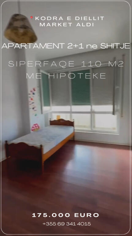 Shitet apartament 2+1 tek Market Aldi ,Kodra e Diellit