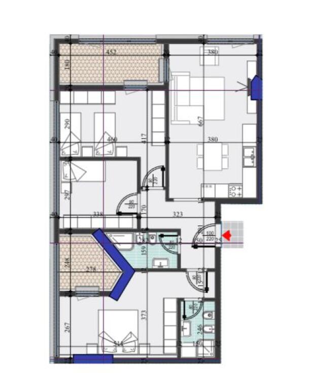 Apartment 3+1 for Sale – 16-Story Multifunctional Building, “Dritan Hoxha” Street, Tirana